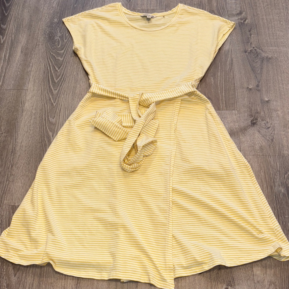 Toad&Co Yellow Striped Mini Dress